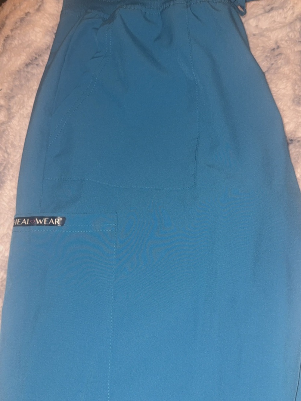 Women's Teal scrub pants w Utility Pockets